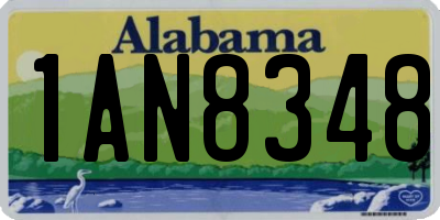 AL license plate 1AN8348
