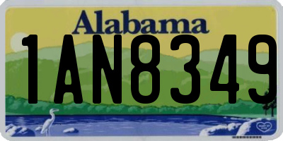 AL license plate 1AN8349