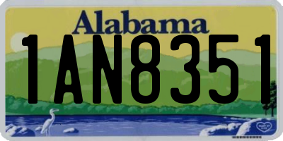 AL license plate 1AN8351