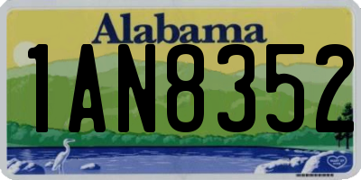 AL license plate 1AN8352