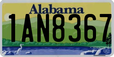 AL license plate 1AN8367