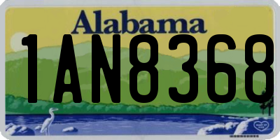 AL license plate 1AN8368