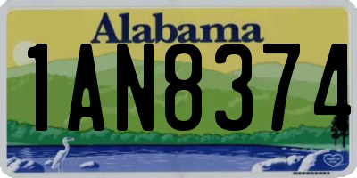 AL license plate 1AN8374