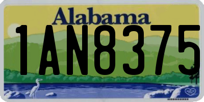 AL license plate 1AN8375