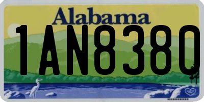 AL license plate 1AN8380