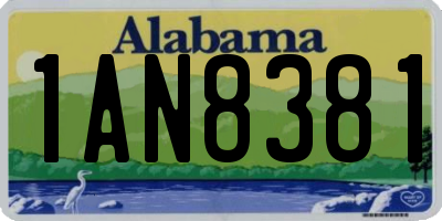AL license plate 1AN8381