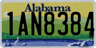AL license plate 1AN8384