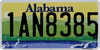 AL license plate 1AN8385