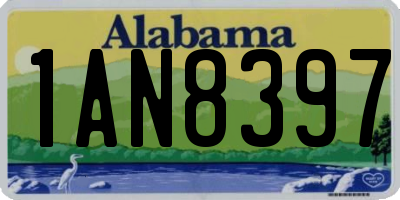 AL license plate 1AN8397
