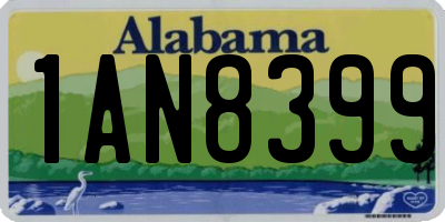 AL license plate 1AN8399