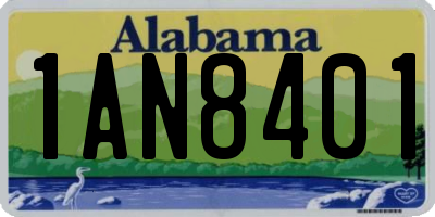 AL license plate 1AN8401