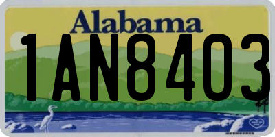 AL license plate 1AN8403