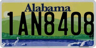 AL license plate 1AN8408