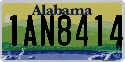 AL license plate 1AN8414