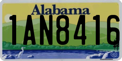 AL license plate 1AN8416