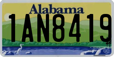 AL license plate 1AN8419