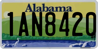 AL license plate 1AN8420