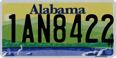 AL license plate 1AN8422