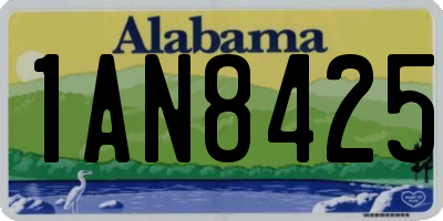 AL license plate 1AN8425