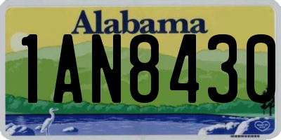 AL license plate 1AN8430