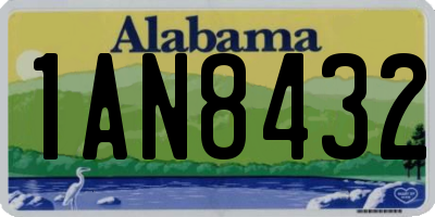 AL license plate 1AN8432