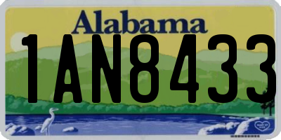 AL license plate 1AN8433