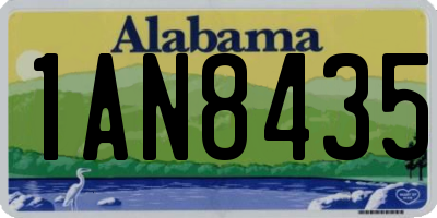 AL license plate 1AN8435