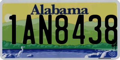 AL license plate 1AN8438