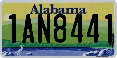 AL license plate 1AN8441