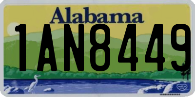 AL license plate 1AN8449