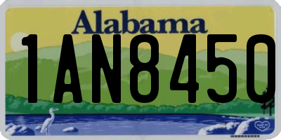 AL license plate 1AN8450