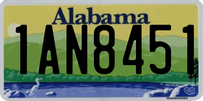 AL license plate 1AN8451