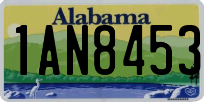 AL license plate 1AN8453