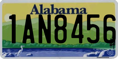 AL license plate 1AN8456