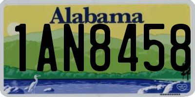 AL license plate 1AN8458