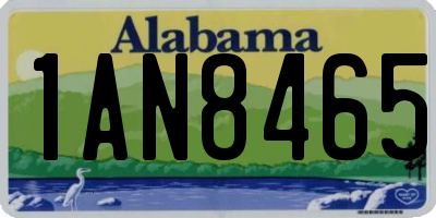 AL license plate 1AN8465