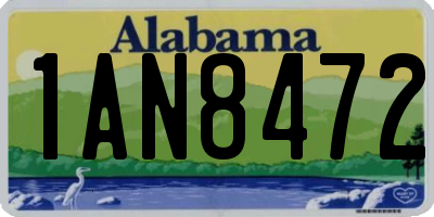 AL license plate 1AN8472