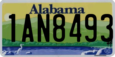 AL license plate 1AN8493