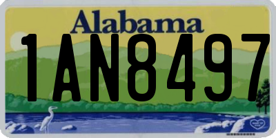 AL license plate 1AN8497