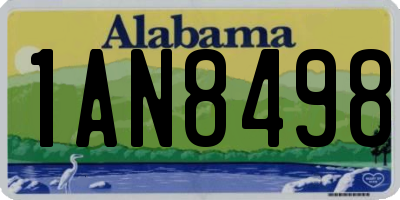 AL license plate 1AN8498
