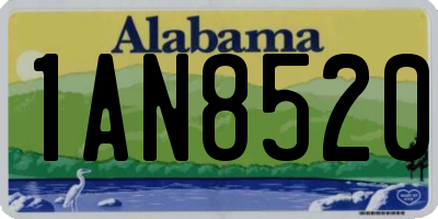 AL license plate 1AN8520