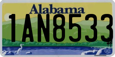 AL license plate 1AN8533