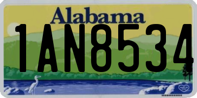 AL license plate 1AN8534