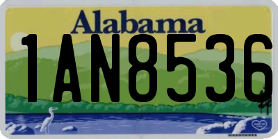 AL license plate 1AN8536