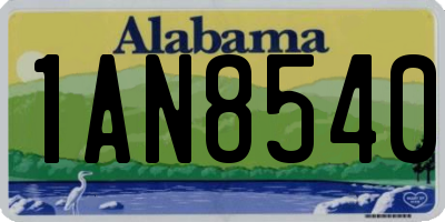 AL license plate 1AN8540