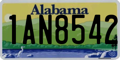 AL license plate 1AN8542