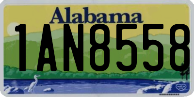 AL license plate 1AN8558