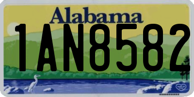 AL license plate 1AN8582