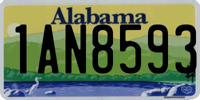 AL license plate 1AN8593