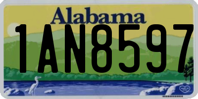 AL license plate 1AN8597